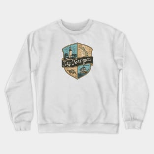 Dry Tortugas Florida National Park Retro Emblem Crewneck Sweatshirt